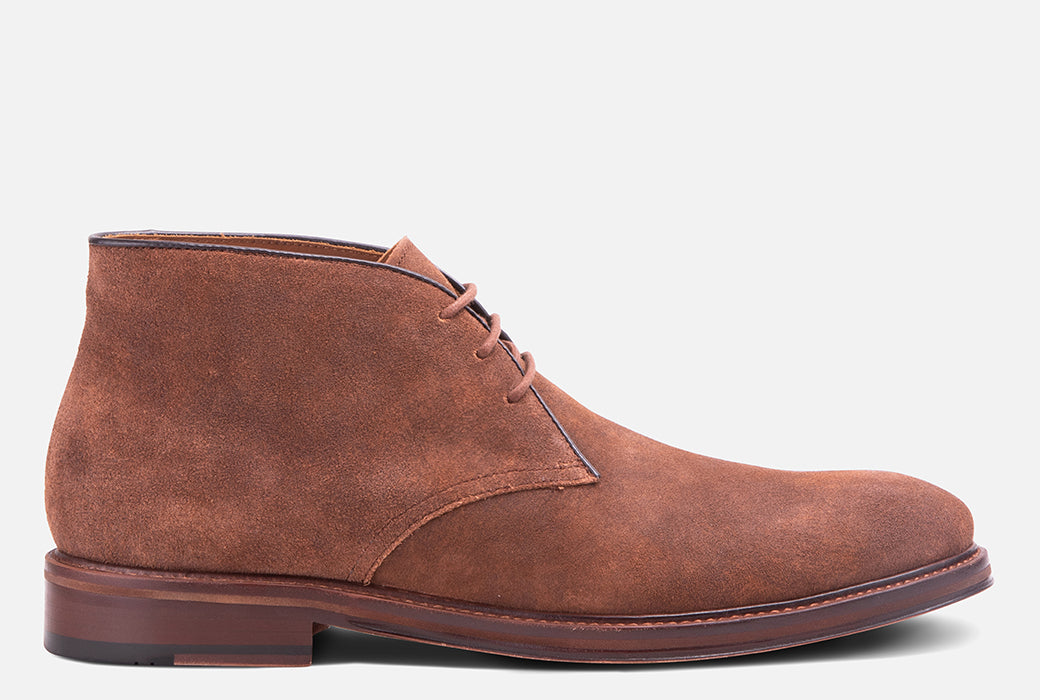Austin chukka in Tobacco Suede, original catalog studio photograph